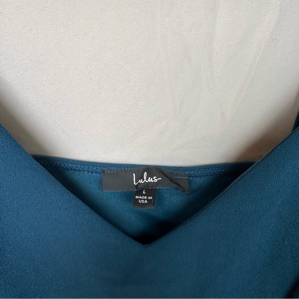 NWT Lulus Forever Your Girl Teal Blue Bodycon Dress - Picture 6 of 6